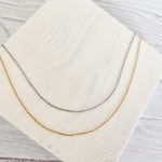 New Premium Full Minimalist Cable Chain Necklace Finding (Silver or Gold Stainless Steel), Pack of 5, Chain 29 - 