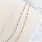 New Premium Full Minimalist Cable Chain Necklace Finding (Silver or Gold Stainless Steel), Pack of 5, Chain 29 - 