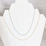 New Premium Full Minimalist Cable Chain Necklace Finding (Silver or Gold Stainless Steel), Pack of 5, Chain 29 - 