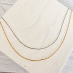 New Premium Full Minimalist Cable Chain Necklace Finding (Silver or Gold Stainless Steel), Pack of 5, Chain 29 - 
