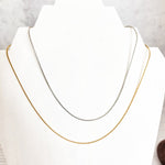 New Premium Full Round Snake Chain Necklace Finding (Silver or Gold Stainless Steel), Pack of 5, Chain 28 - 