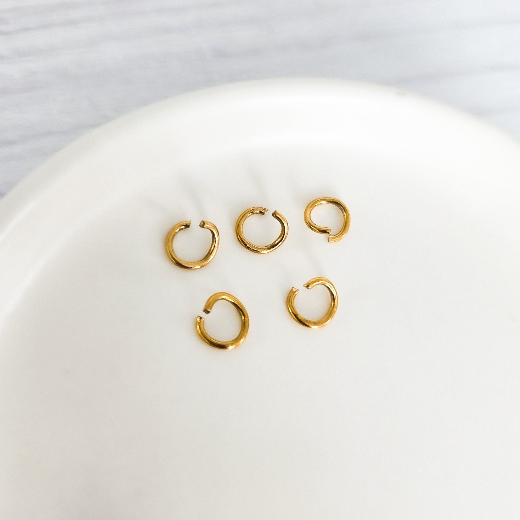 New Premium Gold 7mm Round Stainless Steel Open Jump Rings (20g), 100 Pieces, Jump Ring 18 - 