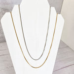 New Premium Men's Full Box Chain Necklace Finding (Silver or Gold Stainless Steel), Pack of 5, Chain 30 - 