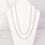 New Premium Men's Full Box Chain Necklace Finding (Silver or Gold Stainless Steel), Pack of 5, Chain 30 - 
