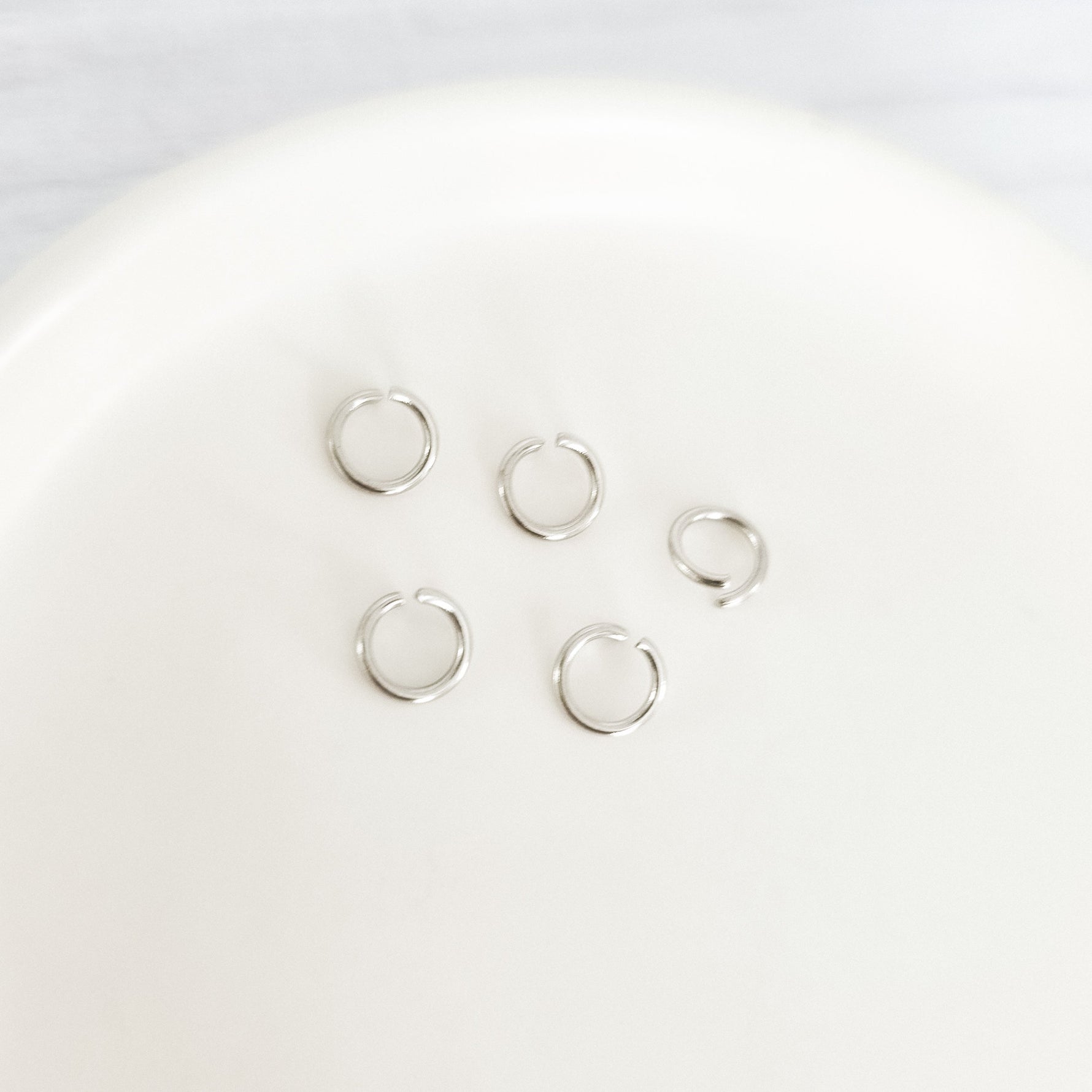 New Premium Silver 8mm Round Stainless Steel Open Jump Rings (18g), 100 Pieces, Jump Ring 13 - 