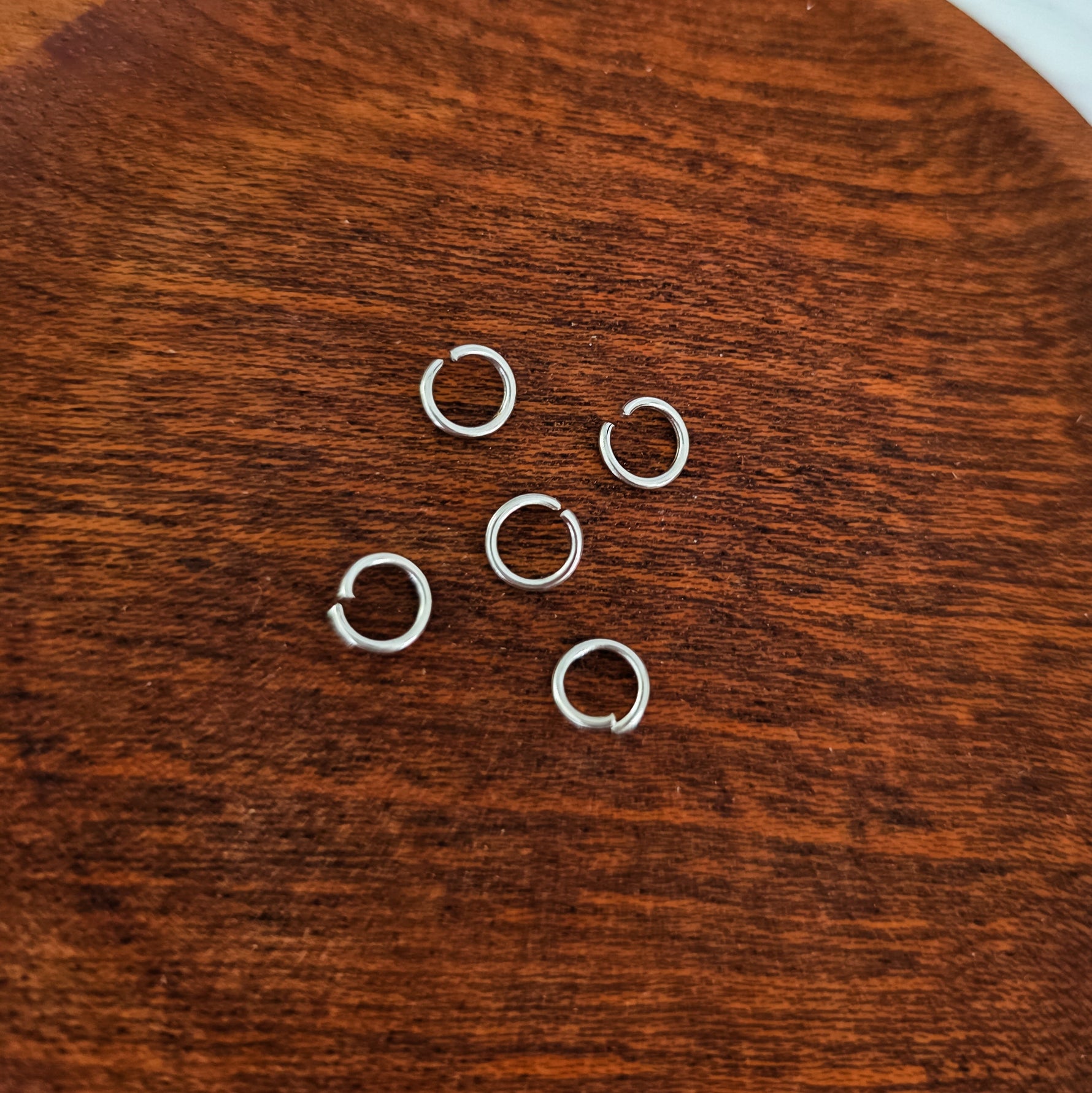 New Premium Silver 8mm Round Stainless Steel Open Jump Rings (18g), 100 Pieces, Jump Ring 13 - 