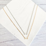 New Premium Split Minimalist Cable Chain Necklace Finding (Silver or Gold Stainless Steel), Pack of 5, Chain 20 - 