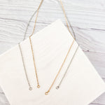 New Premium Split Minimalist Cable Chain Necklace Finding (Silver or Gold Stainless Steel), Pack of 5, Chain 20 - 
