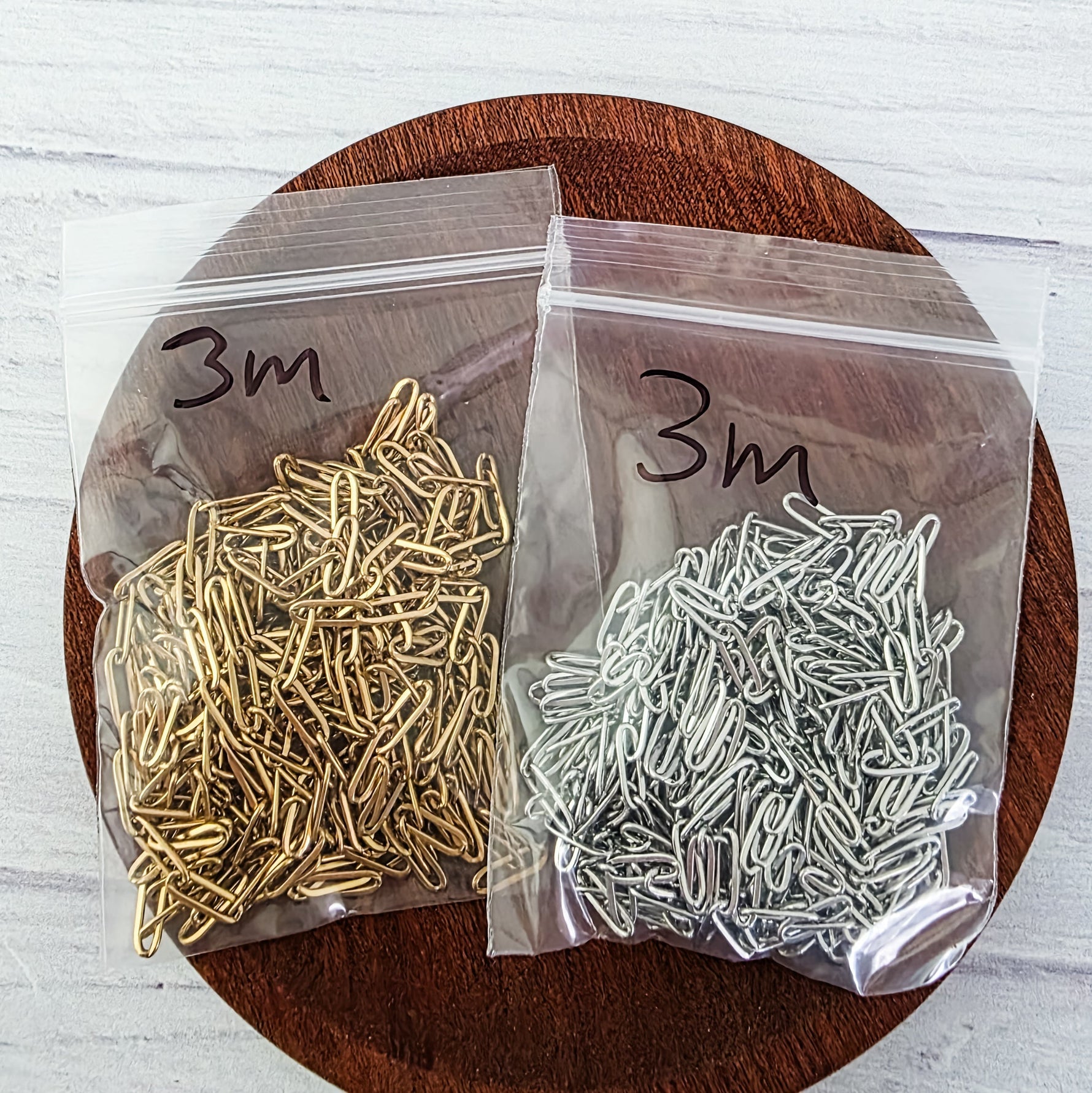 New Premium Spool Paperclip Chain Finding (Silver or Gold Stainless Steel), 3m (9.84ft), Chain 17 - 