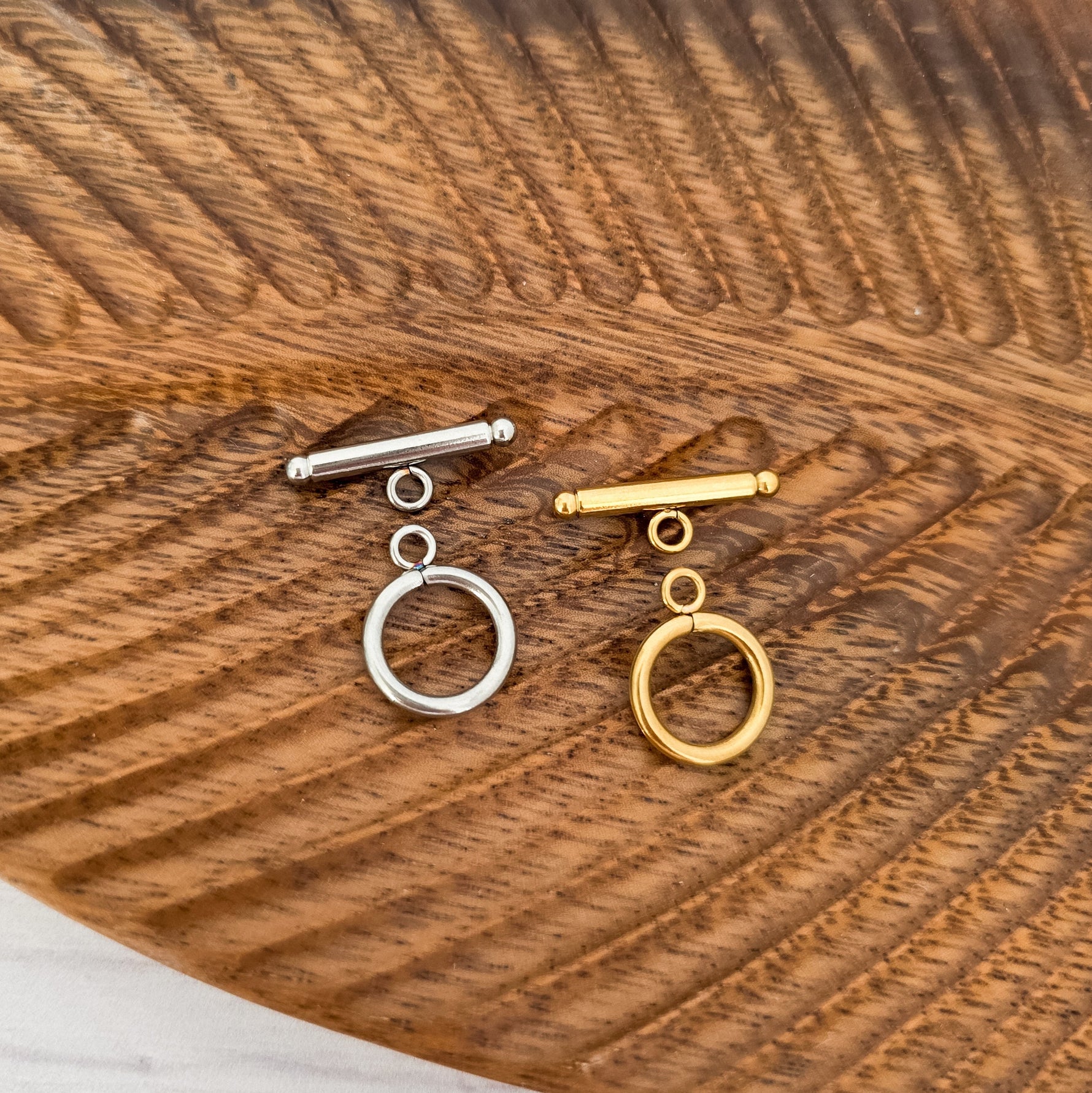 New Premium Toggle Clasp Closure Findings (Silver or Gold), 5 Sets, Chain 26 - 