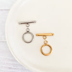New Premium Toggle Clasp Closure Findings (Silver or Gold), 5 Sets, Chain 26 - 