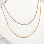New Premium Women's Full Box Chain Necklace Finding (Silver or Gold Stainless Steel), Pack of 5, Chain 25 - 