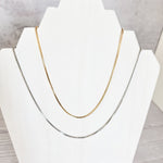 New Premium Women's Full Box Chain Necklace Finding (Silver or Gold Stainless Steel), Pack of 5, Chain 25 - 