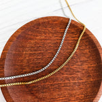 New Premium Women's Full Box Chain Necklace Finding (Silver or Gold Stainless Steel), Pack of 5, Chain 25 - 