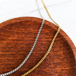 New Premium Women's Full Box Chain Necklace Finding (Silver or Gold Stainless Steel), Pack of 5, Chain 25 - 