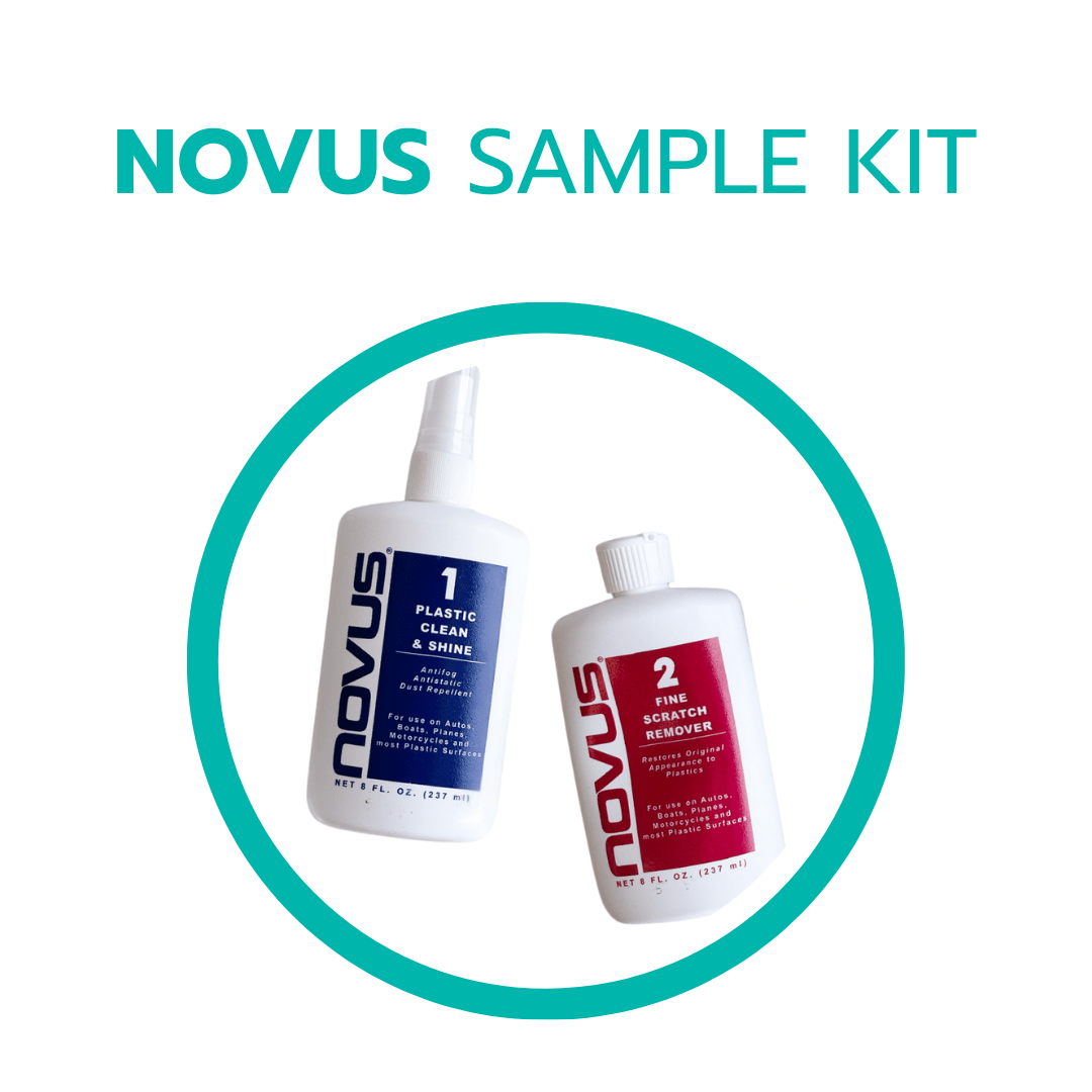 Novus Plastic Polish Step 1 & 2 | 2oz Sample Bundle - Extras