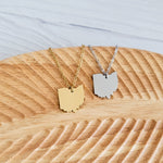 Ohio Pendant Necklace (Silver or Gold), 1 Total, Metal Blank 164 - 