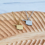 Oklahoma Pendant Necklace (Silver or Gold), 1 Total, Metal Blank 165 - 