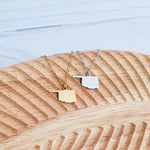 Oklahoma Pendant Necklace (Silver or Gold), 1 Total, Metal Blank 165 - 