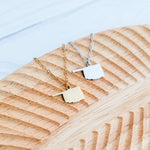 Oklahoma Pendant Necklace (Silver or Gold), 1 Total, Metal Blank 165 - 