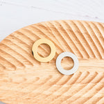 Open Circle Pendants (Silver or Gold), 5 Total Washers, Metal Blank 155 - 
