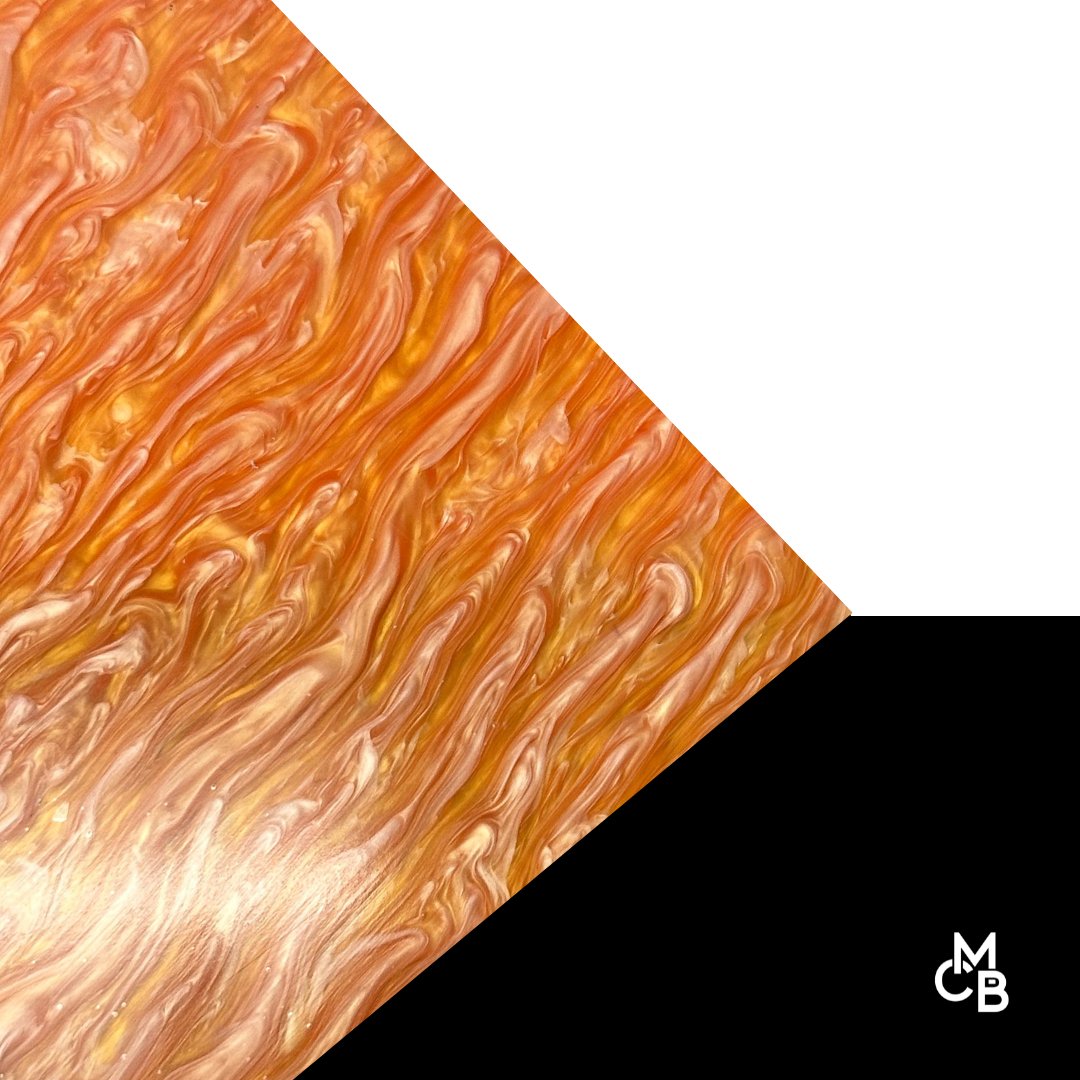 Orange Pearl Cast Acrylic | Pearl Acrylic Sheet | CMB Acrylic
