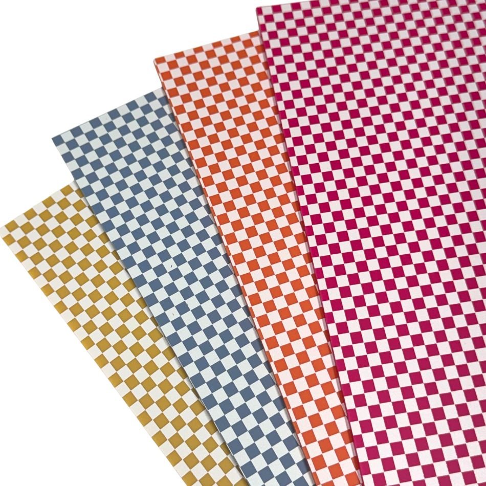 P0005 | White Checkered Pattern Acrylic Sheet - Patterns