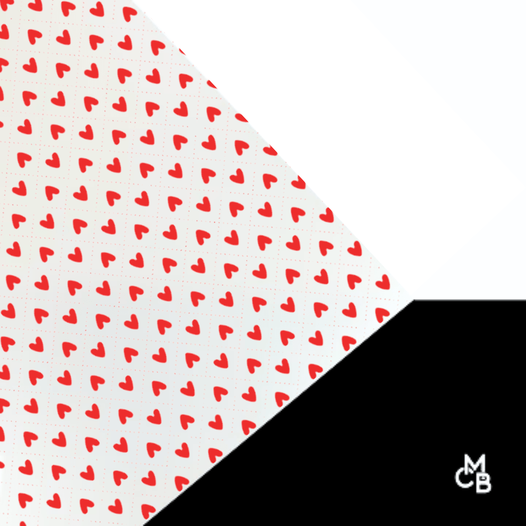 P0853 | 1/8" Quilted Hearts on Pearl White Metallic CMB PRESTIGE PATTERNS - CMB Prestige Pattern