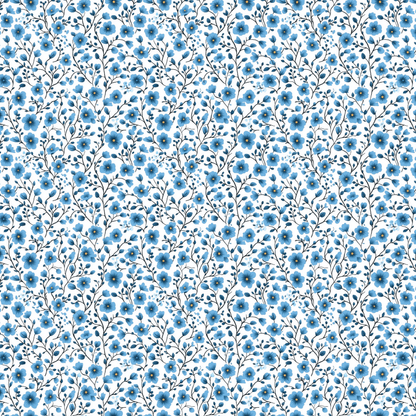 P1164 | Bitty Blue Floral Pattern Acrylic Sheets - CMB Pattern Acrylic