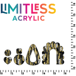 P1166 | Black Gold White Brushstrokes Pattern Acrylic Sheets - CMB Pattern Acrylic