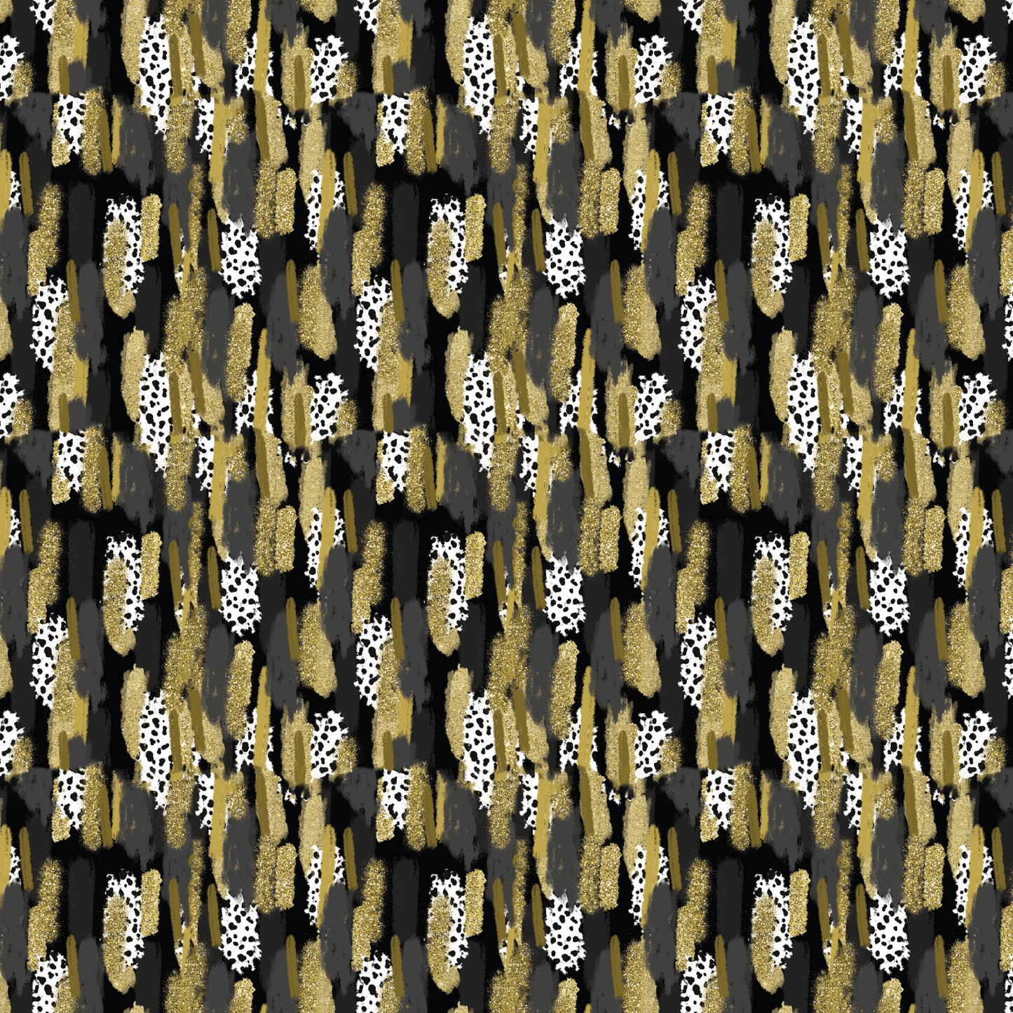 P1166 | Black Gold White Brushstrokes Pattern Acrylic Sheets - CMB Pattern Acrylic