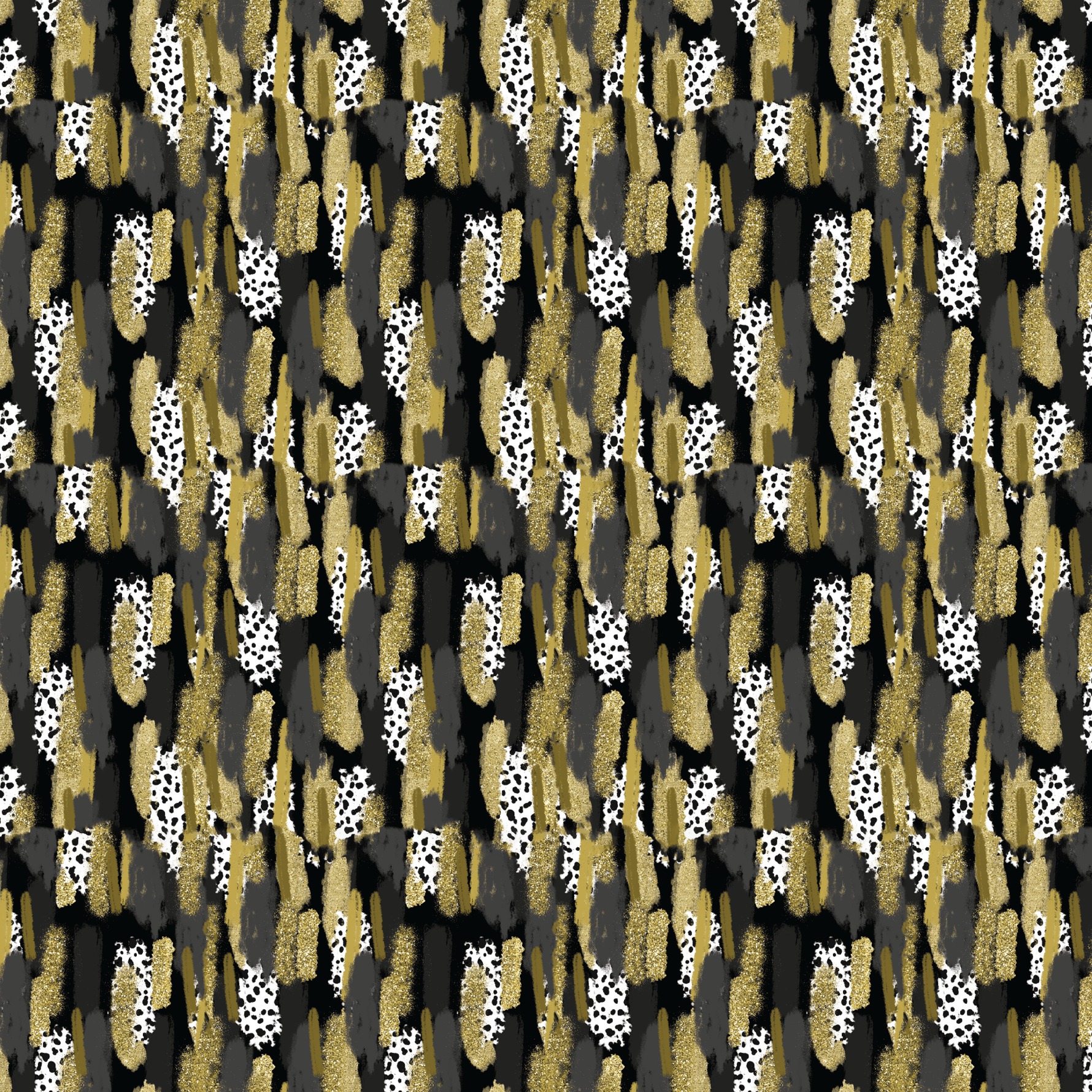 P1166 | Black Gold White Brushstrokes Pattern Acrylic Sheets - CMB Pattern Acrylic