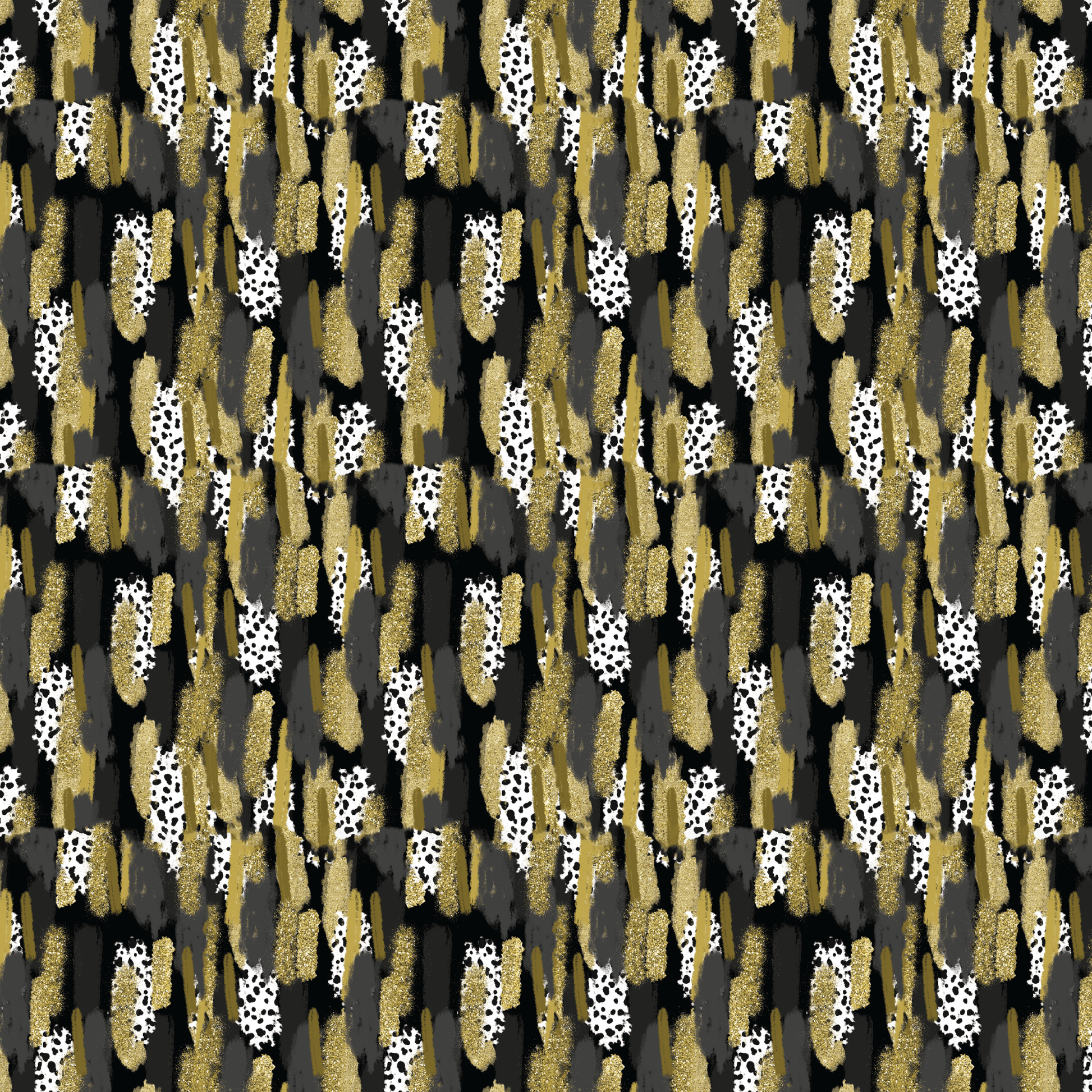 P1166 | Black Gold White Brushstrokes Pattern Acrylic Sheets - CMB Pattern Acrylic