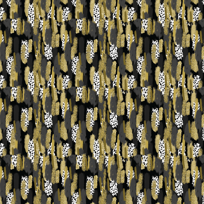 P1166 | Black Gold White Brushstrokes Pattern Acrylic Sheets - CMB Pattern Acrylic