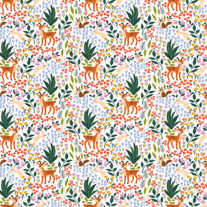 P1169 | Cottagecore Deer Floral Pattern Acrylic Sheets - CMB Pattern Acrylic