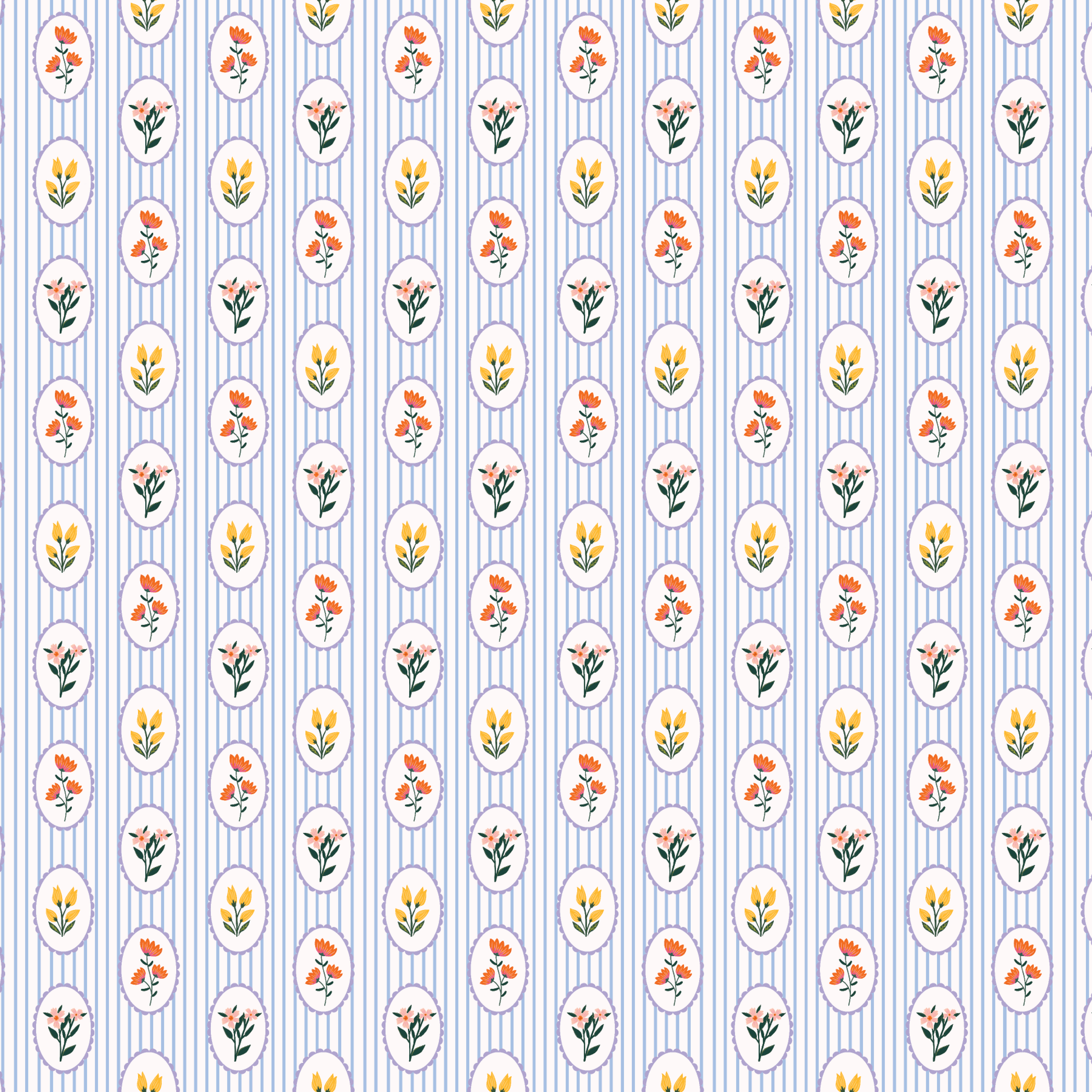 P1170 | Cottagecore Floral Wallpaper Pattern Acrylic Sheets - CMB Pattern Acrylic