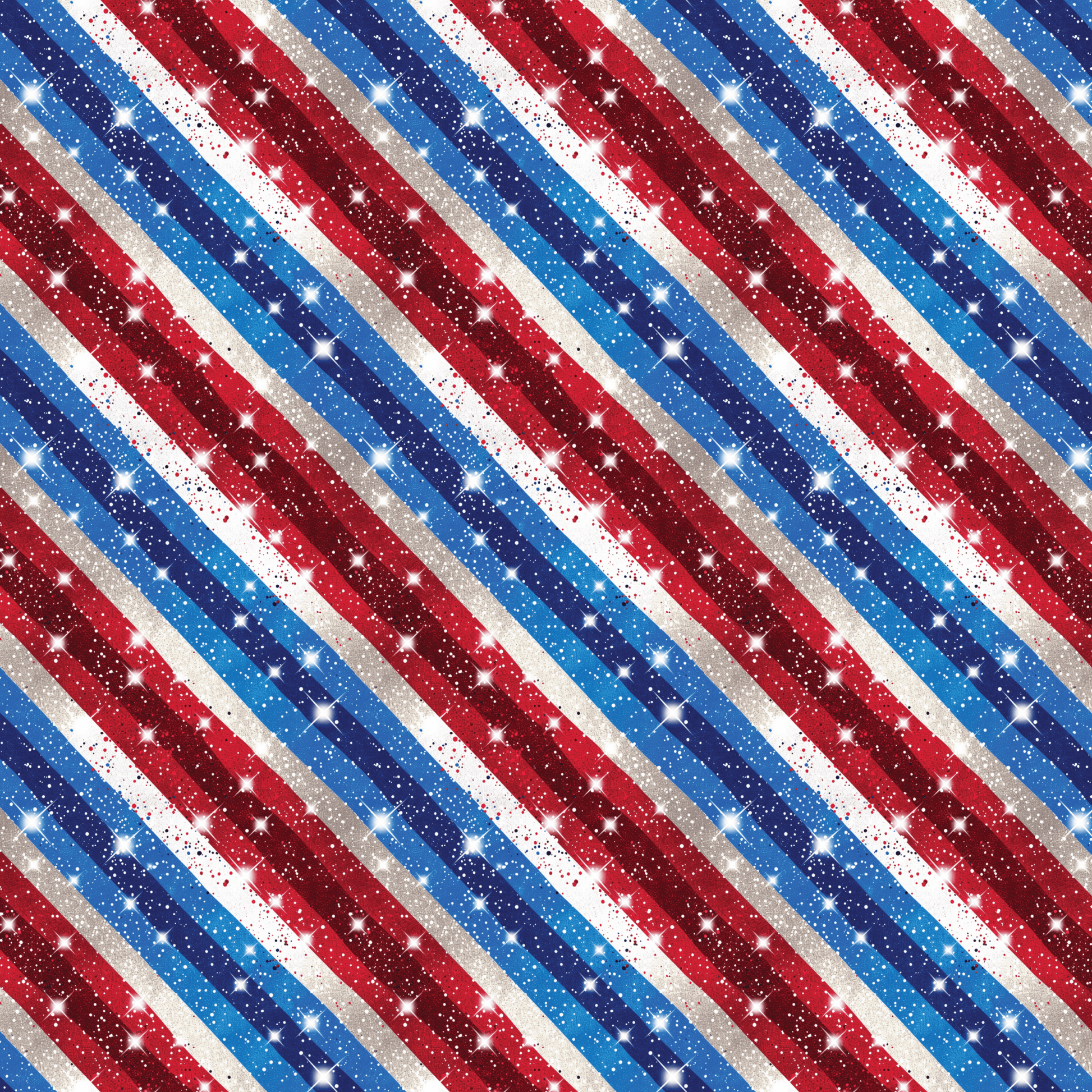 P1174 | Glitter Diagonal July 4th Stripes Pattern Acrylic Sheets - CMB Pattern Acrylic