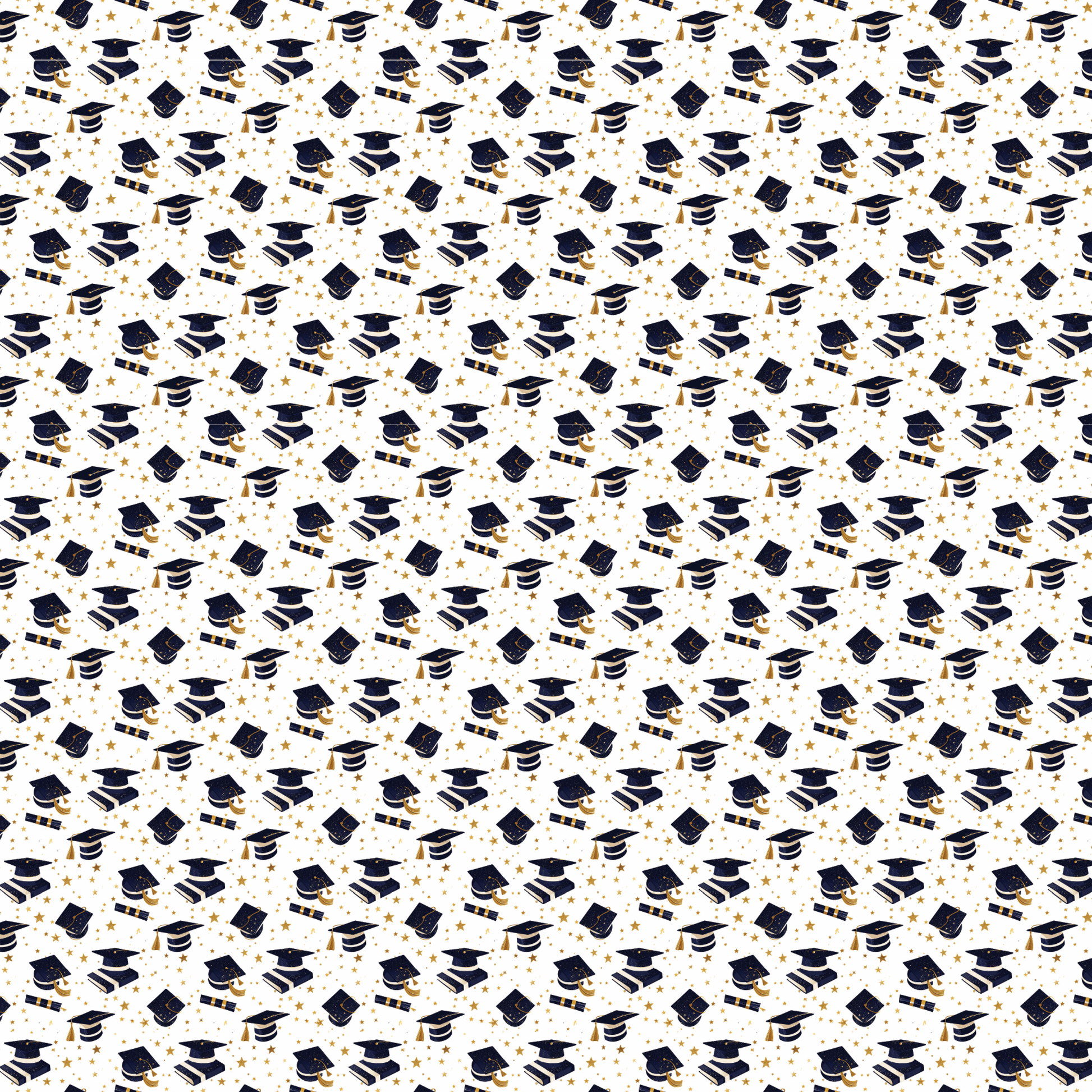 P1176 | Graduation Caps & Confetti Pattern Acrylic Sheets - CMB Pattern Acrylic