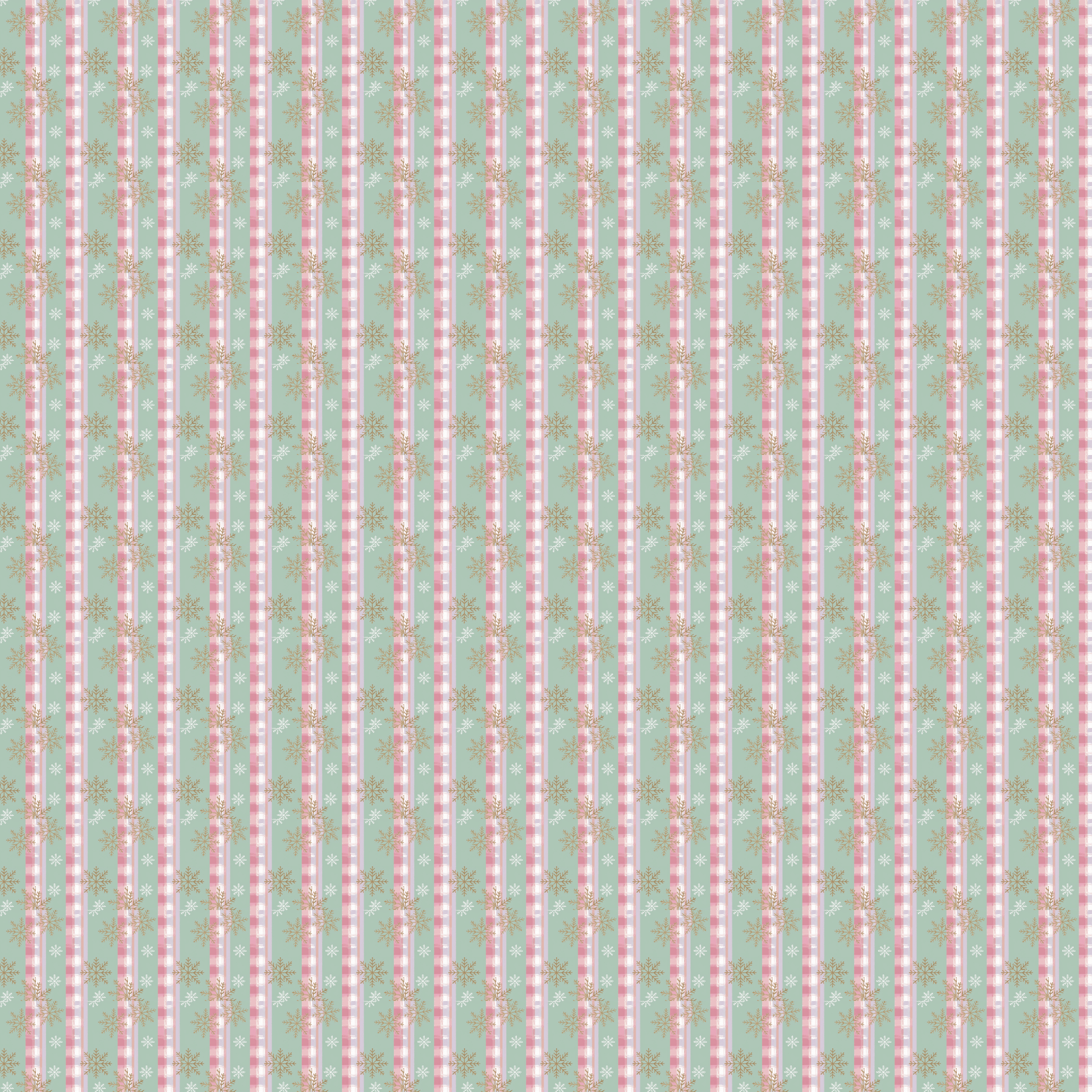 P1181 | Pastel Plaid Snowflake 1 Pattern Acrylic Sheets - CMB Pattern Acrylic