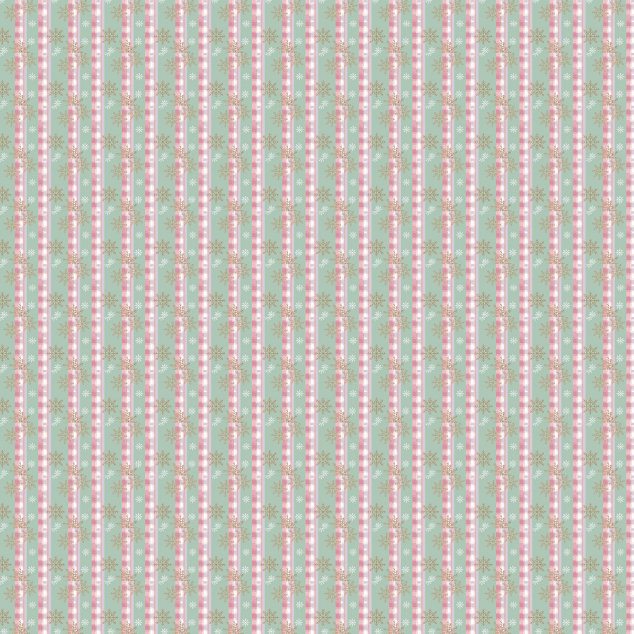 P1181 | Pastel Plaid Snowflake 1 Pattern Acrylic Sheets - CMB Pattern Acrylic