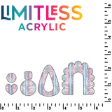 P1183 | Pastel Plaid Snowflake 3 Pattern Acrylic Sheets - CMB Pattern Acrylic