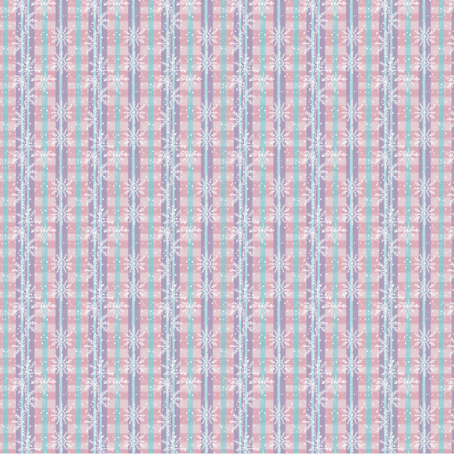P1183 | Pastel Plaid Snowflake 3 Pattern Acrylic Sheets - CMB Pattern Acrylic