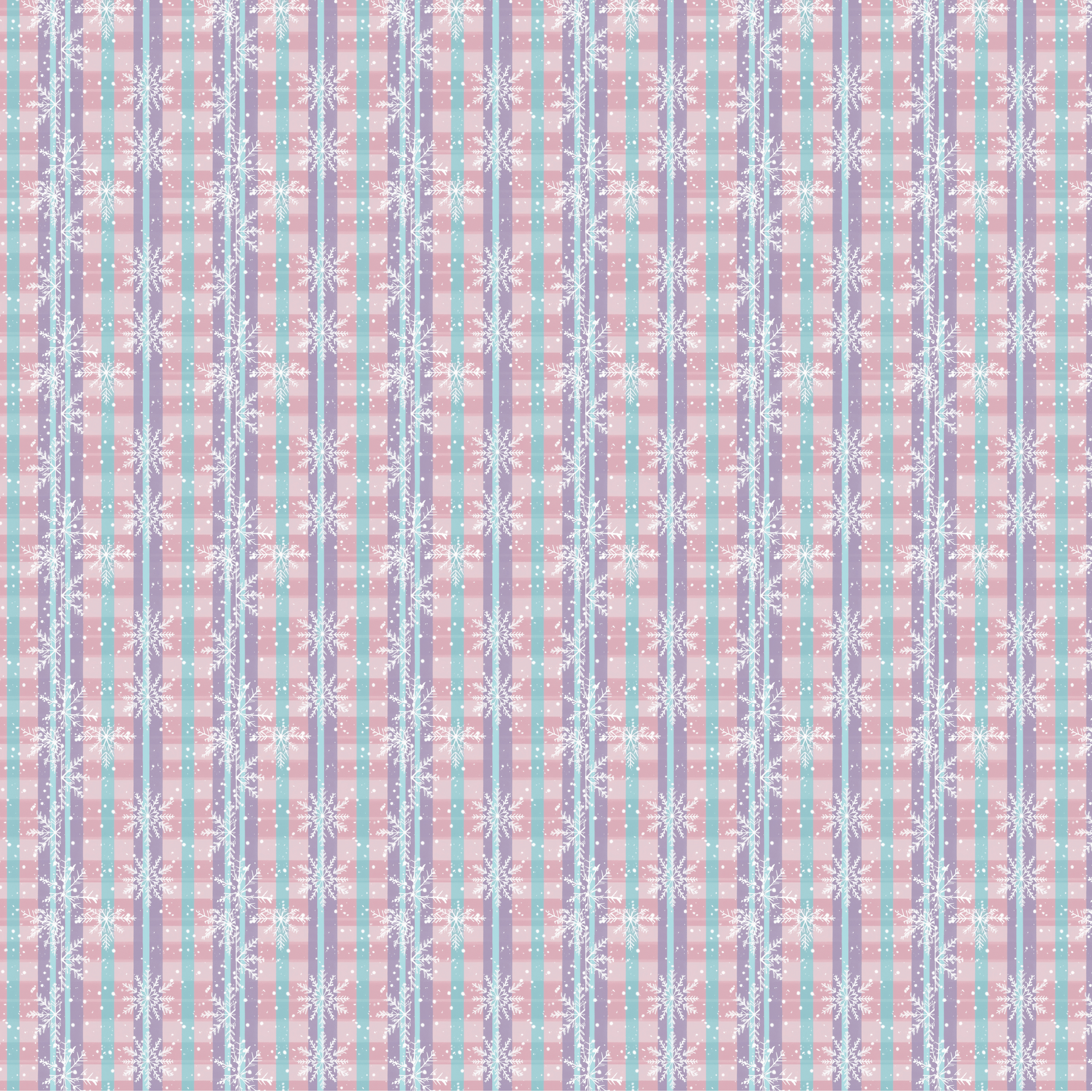 P1183 | Pastel Plaid Snowflake 3 Pattern Acrylic Sheets - CMB Pattern Acrylic