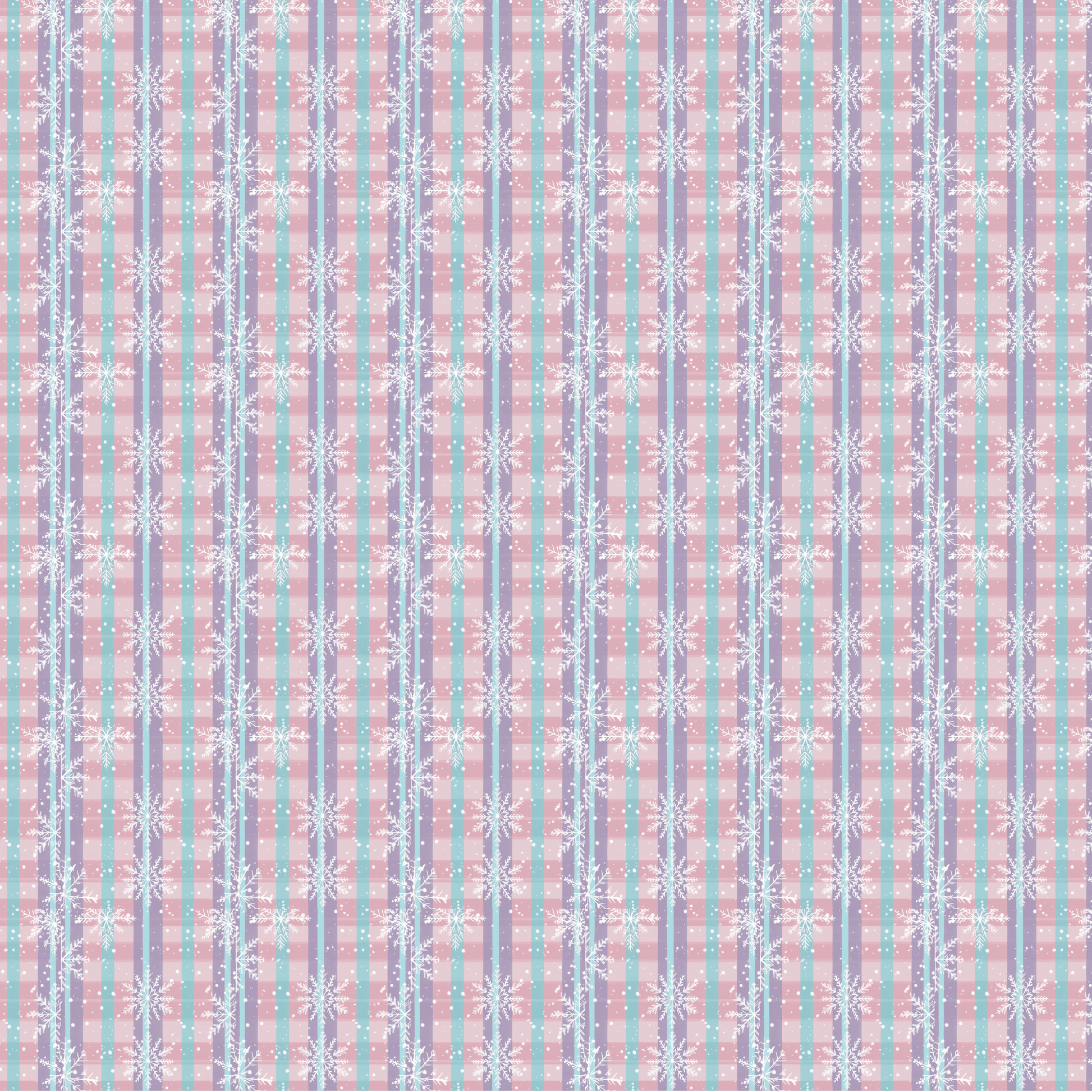 P1183 | Pastel Plaid Snowflake 3 Pattern Acrylic Sheets - CMB Pattern Acrylic