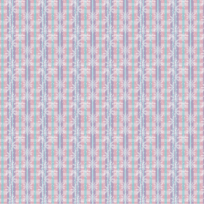 P1183 | Pastel Plaid Snowflake 3 Pattern Acrylic Sheets - CMB Pattern Acrylic