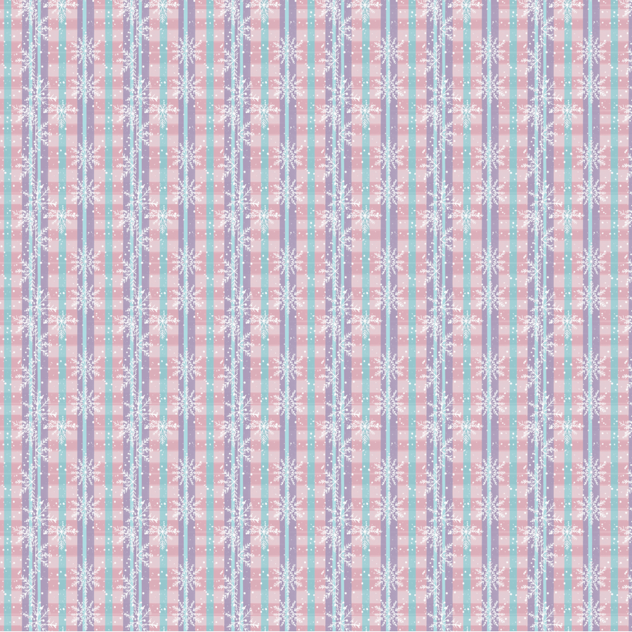 P1183 | Pastel Plaid Snowflake 3 Pattern Acrylic Sheets - CMB Pattern Acrylic