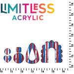 P1184 | Patriotic Glitter Stripes Pattern Acrylic Sheets - CMB Pattern Acrylic