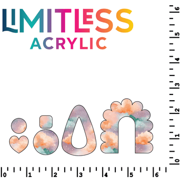 P1185 | Peachy Mint Clouds Pattern Acrylic Sheets - CMB Pattern Acrylic