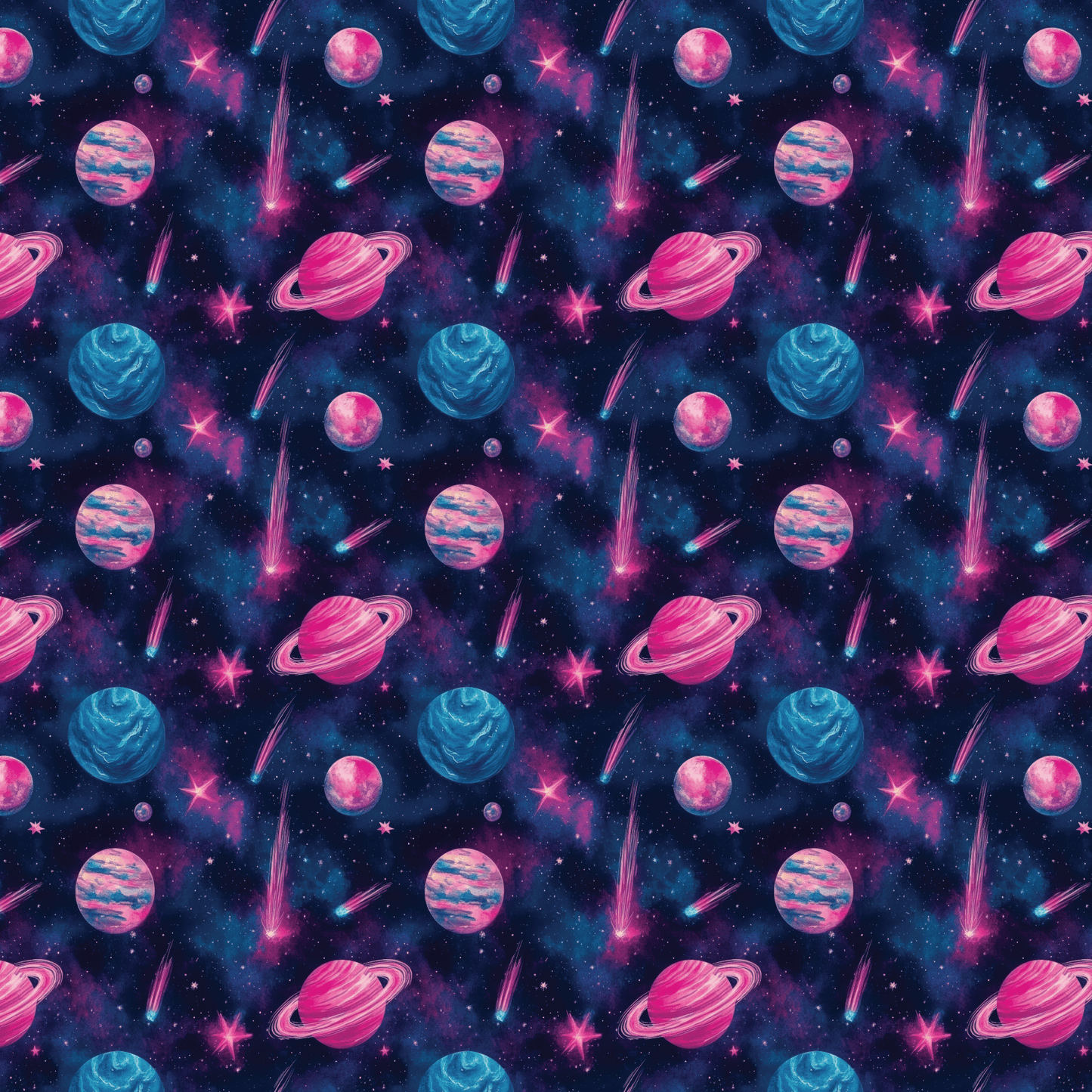 P1189 | Pink Planets Pattern Acrylic Sheets - CMB Pattern Acrylic