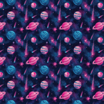 P1189 | Pink Planets Pattern Acrylic Sheets - CMB Pattern Acrylic